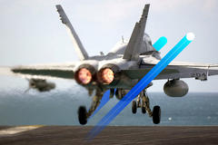 fighter jet take off with after burner