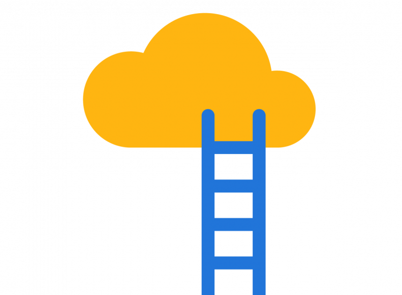 cloud on top of a ladder